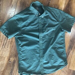 J. Crew Men's Green Short Sleeve Shirt